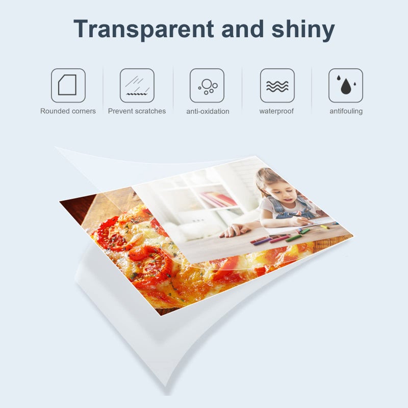 Eficentline 300 Pack 3 Mil Thermal Laminating Pouches, Plastic Laminating Sheets, 9 X 11.5 Inch, 5 X 7 Inch, 4 X 6 Inch, 3.7 X 5.3 Inch, 2.2 X 3.7 Inch For Letter, Photo, Note, Id Badge And Business Card Sizes - Image 4